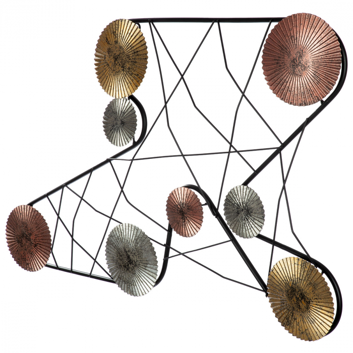 Relief de perete, Metal, multicolor, PU 2, L. 4 cm, L. 52 cm, H 83 cm [6]