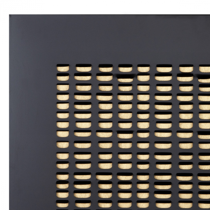 Relief de perete, pătrat, Torus, Metal, negru, PU 1, L. 4,5 cm, L. 80 cm, H. 80 cm [2]