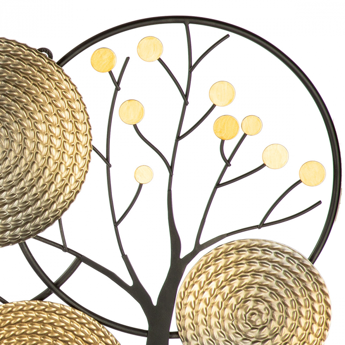 Relief mural, motiv pădure, metal, antracit, auriu, PU 2, L. 4 cm, l. 88 cm, H 48 cm [3]