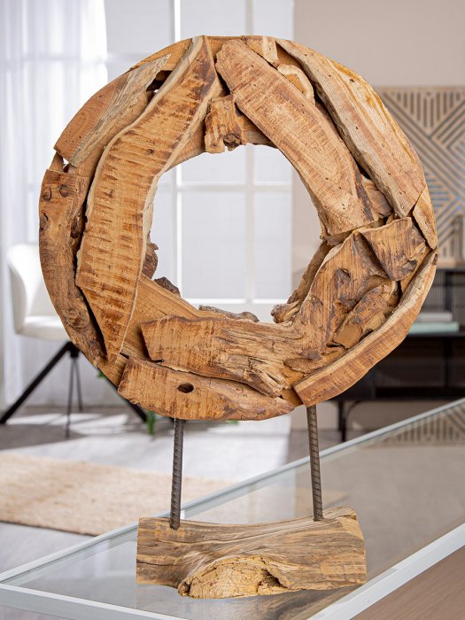 Relief stand, rotund, Manila, Lemn, ecru, PU 2, L. 12 cm, L. 33 cm, H. 46 cm [5]