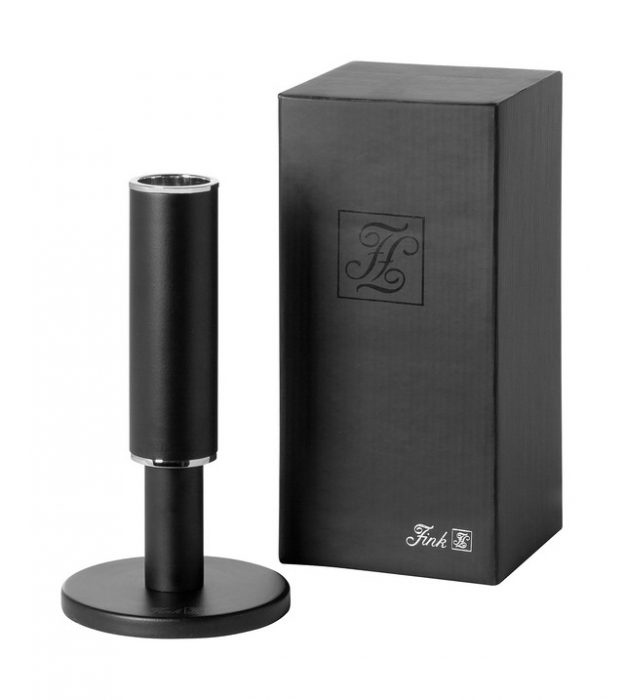 RITMO, Suport lumânare, vopsit cu pulbere neagră, nichel, h. 17,7 cm [3]