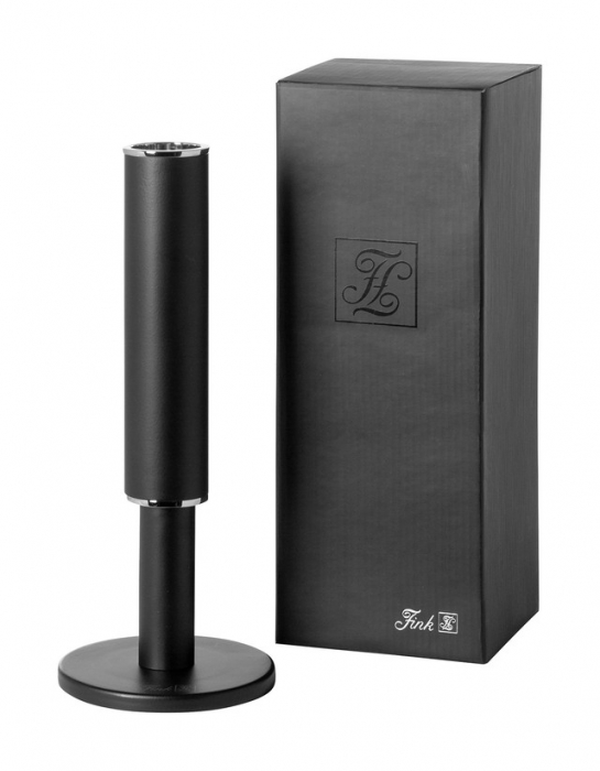 RITMO, Suport lumânare, vopsit cu pulbere neagră, nichel, h. 23,7 cm [3]