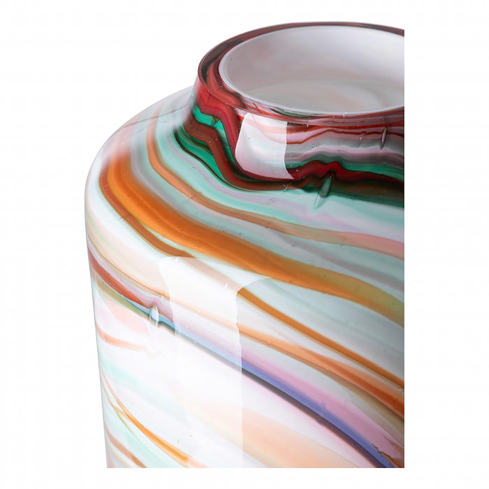 SANCHO, Vază, Sticlă opal, netedă, multicoloră, L. 18,5 cm, L. 18,5 cm, H 27 cm, D 18,5 cm [4]