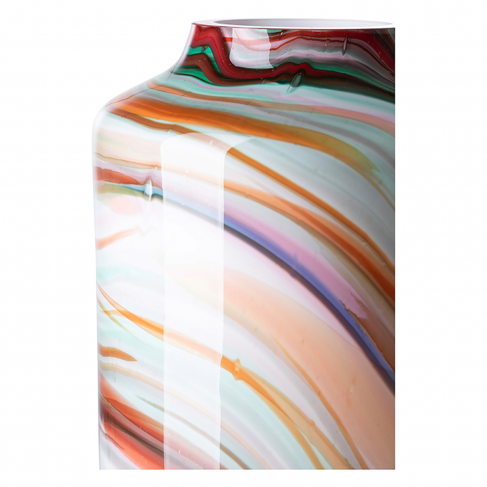 SANCHO, Vază, Sticlă opal, netedă, multicoloră, L. 18,5 cm, L. 18,5 cm, H 27 cm, D 18,5 cm [5]