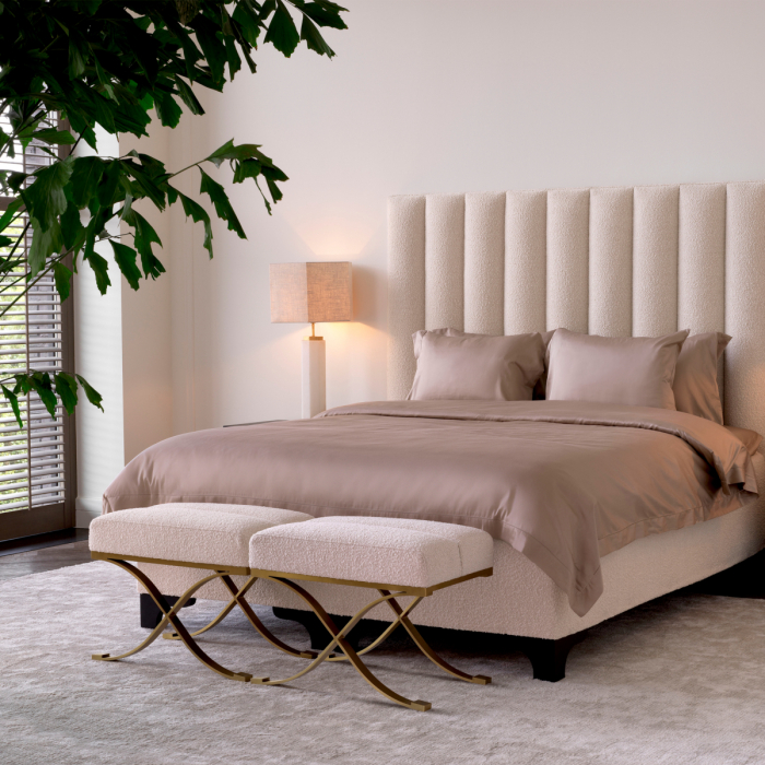 Scaun Adonia alamă cu finisaj bouclé crem [2]