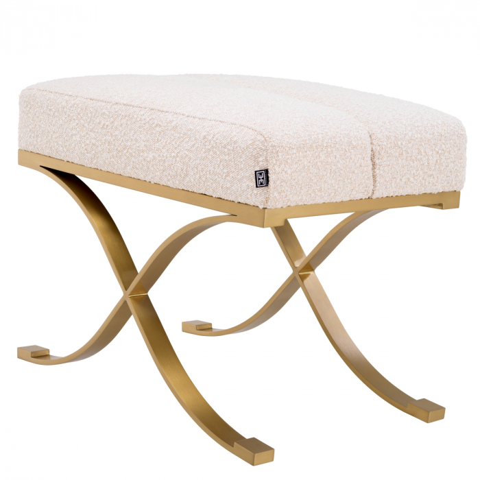 Scaun Adonia alamă cu finisaj bouclé crem [4]