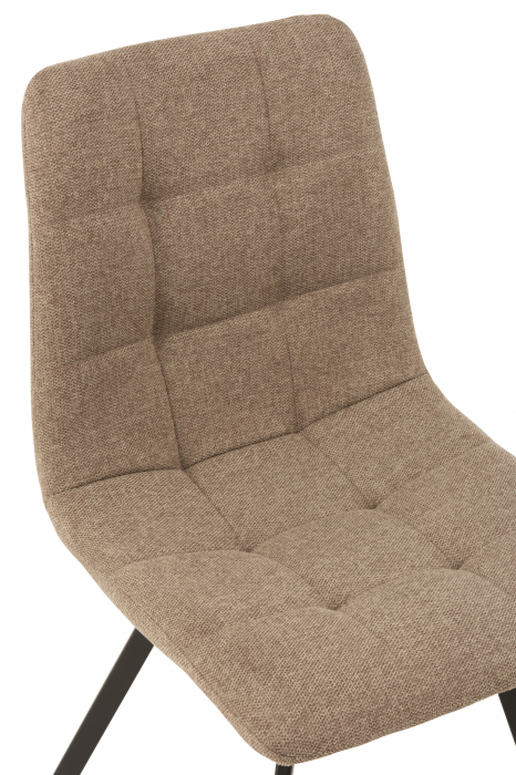 Scaun Babette, Metal/Textil, Bej/Negru, 45x54x86 cm [6]