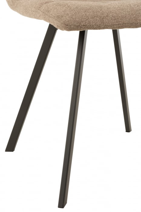Scaun Babette, Metal/Textil, Bej/Negru, 45x54x86 cm [5]