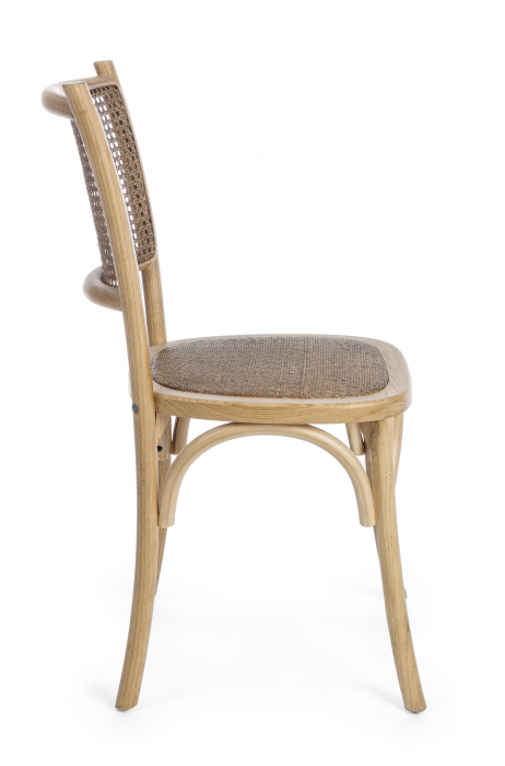 Scaun Carrel, Lemn/Ratan, Maro, 45x53x89 cm [3]