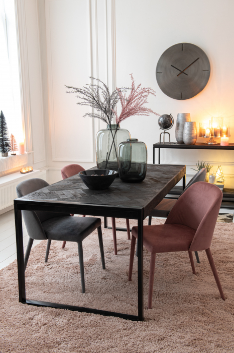 Scaun Charlotte, Metal/Textil, Gri, 60x50x80 cm [8]