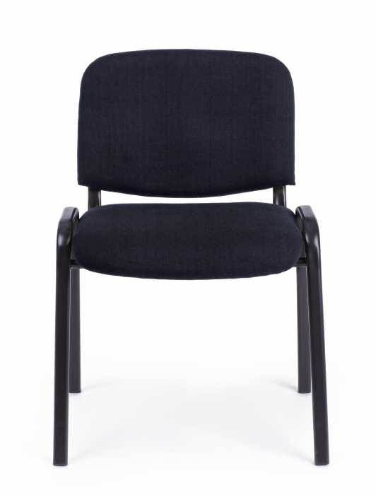 Scaun Conference, Otel/Poliester, Negru, 52x56.5x76.5 cm [2]