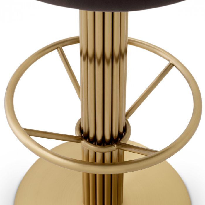 Scaun counter, Dorland roche catifea gri inchis, Dims: W. 51 | D. 53 | H. 93 | SD. 43 | SH. 67  (CM) [6]