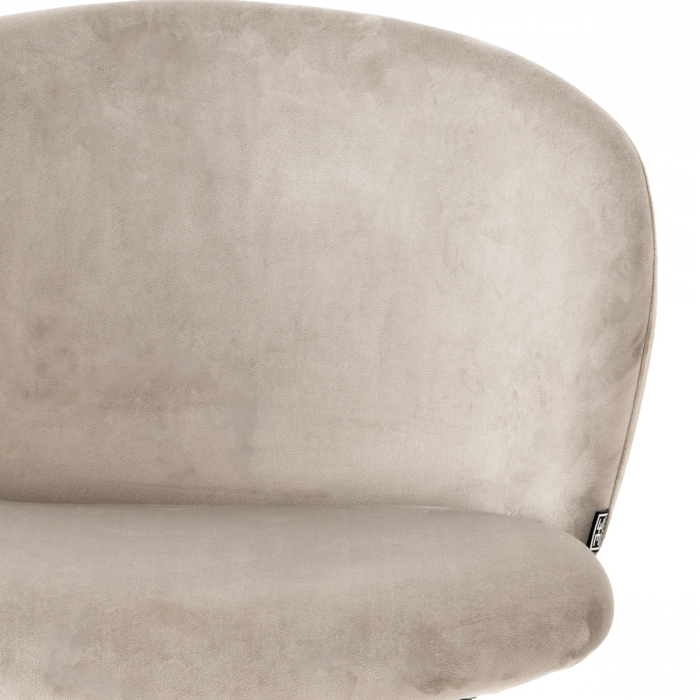 Scaun counter, Volante roche bej catifea [5]