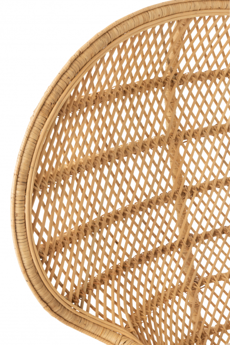 Scaun cu perna Peacock, Stuf/Ratan/Bambus, Natural/Alb, 58.5x101.5x134 cm [13]