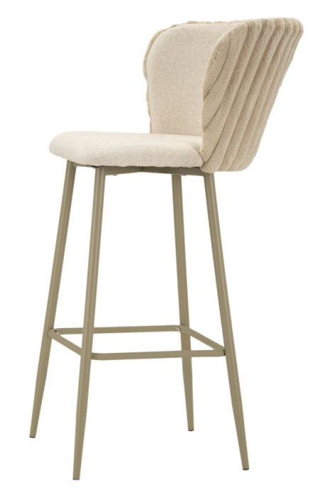 Scaun de bar Alaska -b- crem set de 2 buc 55x58x106 cm (inaltime sezut 77 cm) [3]