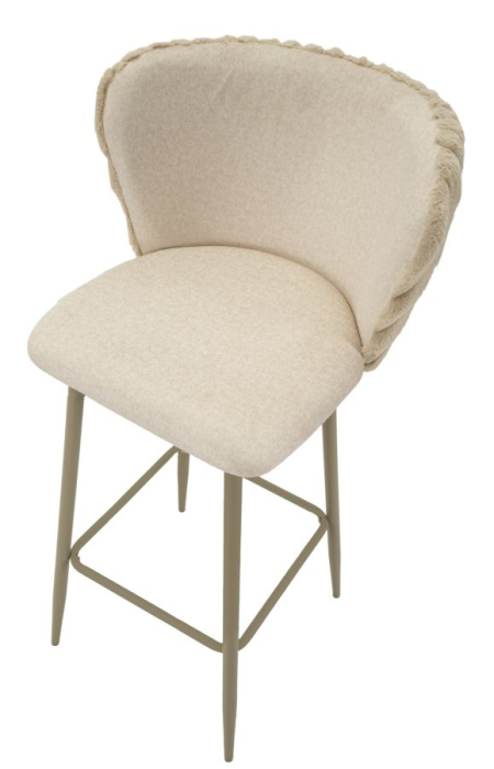 Scaun de bar Alaska -b- crem set de 2 buc 55x58x106 cm (inaltime sezut 77 cm) [5]