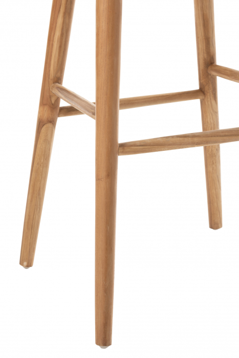 Scaun de bar Ana Teak, Lemn, Maro, 39.5x41.5x75.5 cm [6]