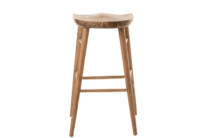 Scaun de bar Ana Teak, Lemn, Maro, 39.5x41.5x75.5 cm [5]