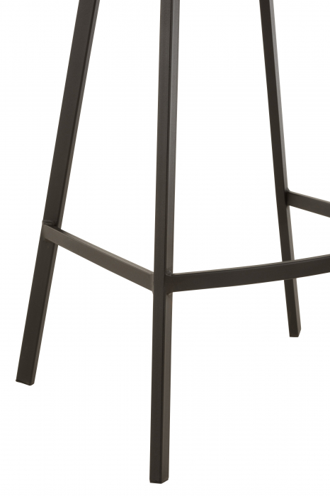Scaun de bar Babette, Metal/Textil, Bej/Negru, 47x43x95 cm [5]