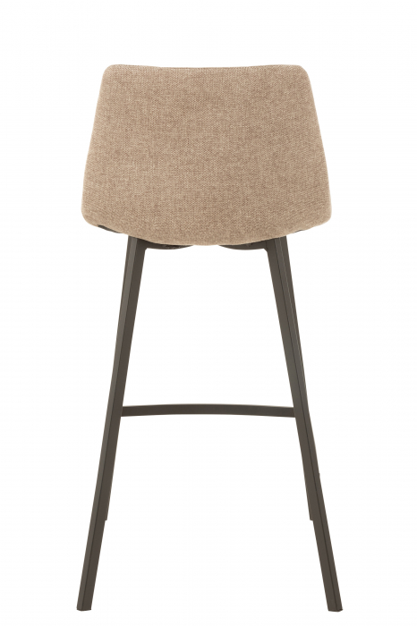 Scaun de bar Babette, Metal/Textil, Bej/Negru, 47x43x95 cm [4]