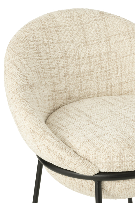 Scaun de bar din metal bej/negru [6]