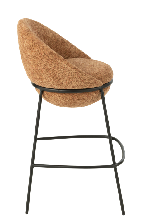 Scaun de bar din metal, teracota/negru [3]