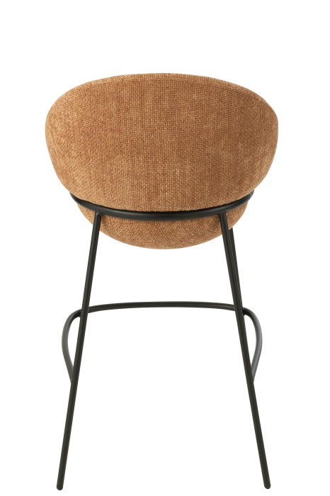 Scaun de bar din metal, teracota/negru [4]