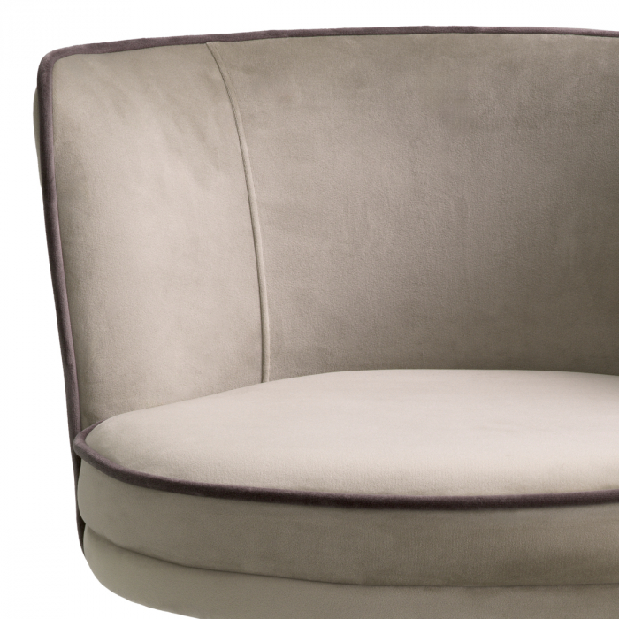 Scaun de bar, Grenada savona greige catifea, Dims: W. 53 | D. 45 | H. 100.5 | SD. 42 | SH. 79 (CM) [5]