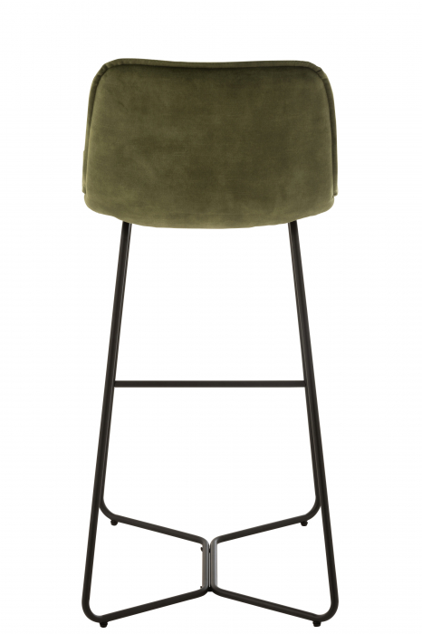 Scaun de bar Laurent, Textil/Metal, Verde/Gri, 56.8x48x103.2 cm [7]