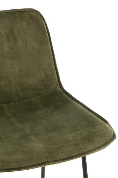 Scaun de bar Laurent, Textil/Metal, Verde/Gri, 56.8x48x103.2 cm [2]