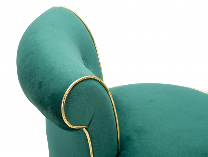 Scaun de bar Luxy, MDF/Lemn/Sintetic, Verde, 96x46x48 cm [5]