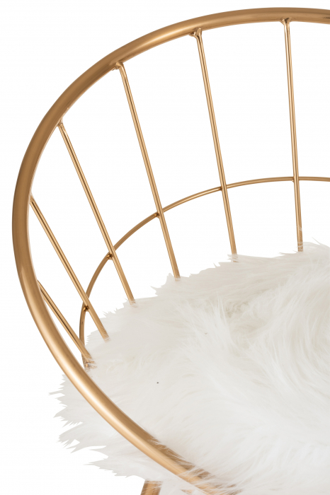 Scaun de bar, Metal, Auriu, 54x52x102 cm [7]