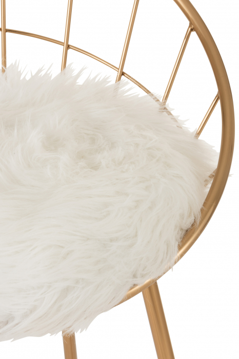 Scaun de bar, Metal, Auriu, 54x52x102 cm [6]