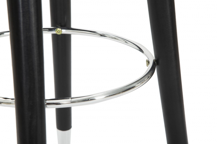 Scaun de bar, Paris, lemn/textil, gri/negru/argintiu Ø 35X74 cm [7]