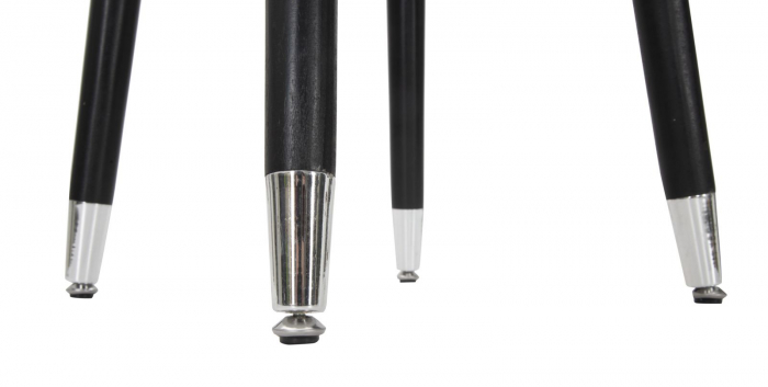 Scaun de bar, Paris, lemn/textil, gri/negru/argintiu Ø 35X74 cm [6]