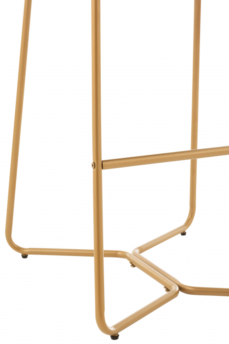 Scaun de bar Pierre, Textil/Metal, Maro, 57.5x48.5x85.5 cm [2]