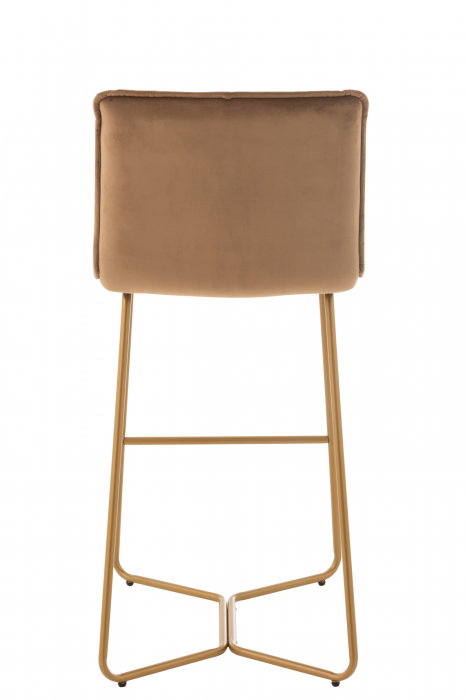 Scaun de bar Pierre, Textil/Metal, Maro, 57.5x48.5x85.5 cm [4]