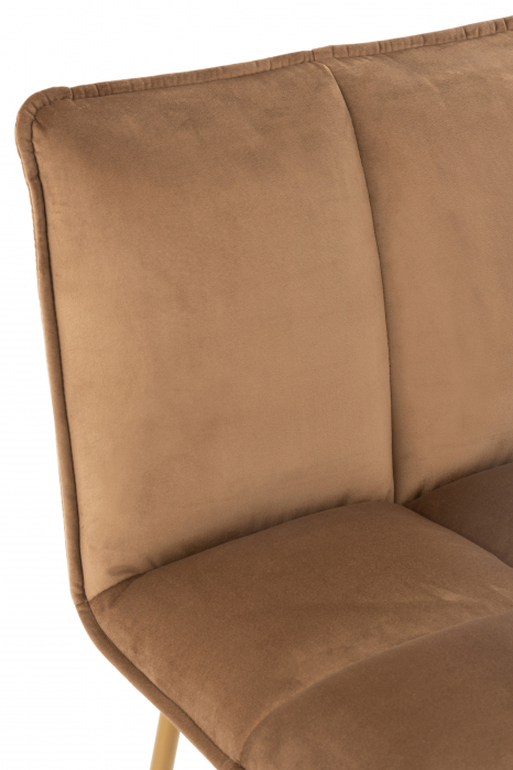 Scaun de bar Pierre, Textil/Metal, Maro, 57.5x48.5x85.5 cm [7]