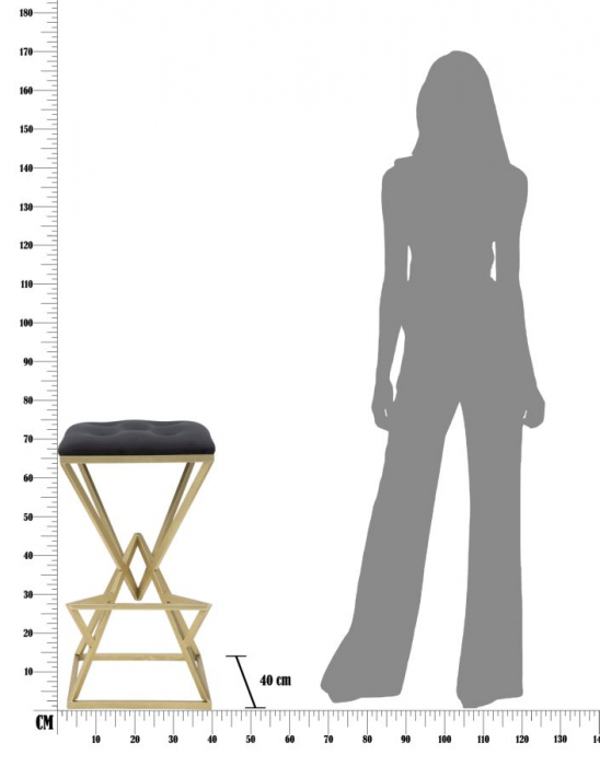 Scaun de bar PIRAMID CM 40X40X75 [8]