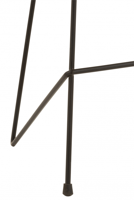 Scaun de Bar Teak, Metal/Lemn, Natural, 37x40x77 cm [5]