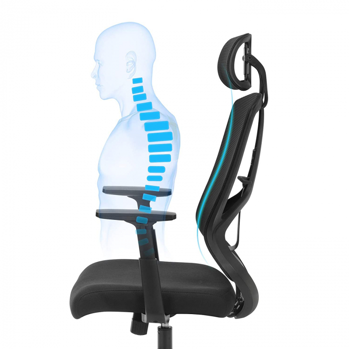 Scaun de birou, SONGMICS, 68 x 65 x 118.5-128 [3]