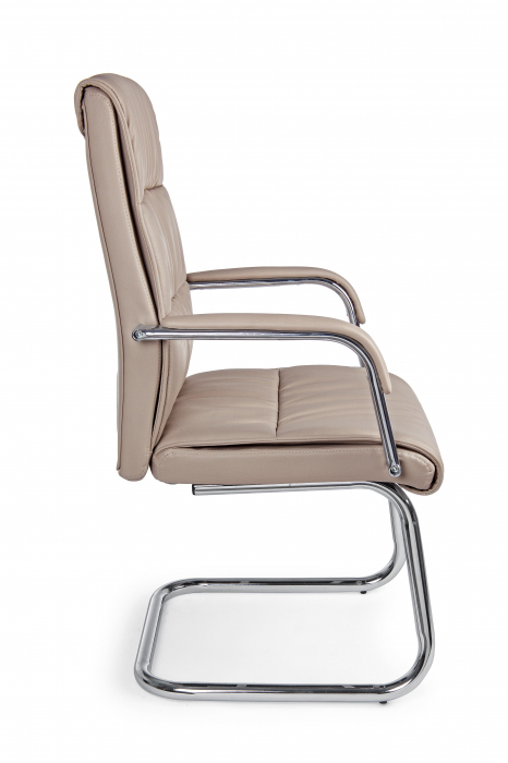 Scaun de birou Sydney, Otel/Piele ecologica, Bej, 58x60.5x101.5 cm [4]