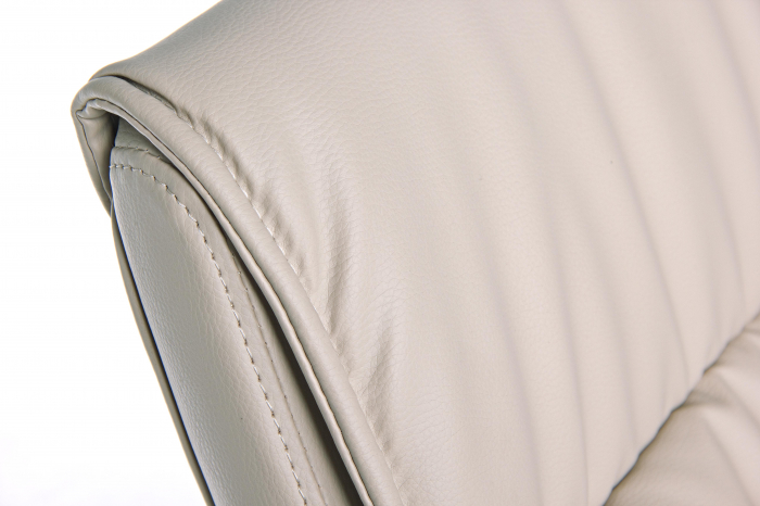 Scaun de birou Sydney, Otel/Piele ecologica, Bej, 58x60.5x101.5 cm [5]