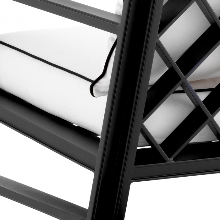 Scaun de exterior Como negru, textil sumbrela [5]