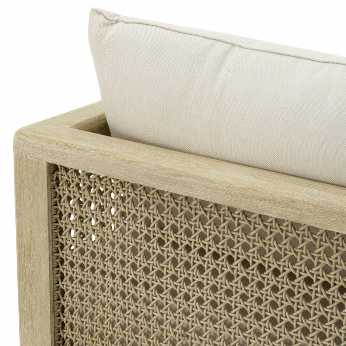 Scaun de exterior, Julian, tec rustic, culoarea nisipului (Viola), Dimensiuni: W. 90.5 | D. 86.5 | H. 88 | SD. 53 | SW. 74.5 | SH. 48 | AH. 69   [6]