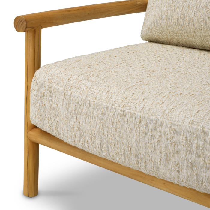 Scaun de exterior Ombria, lemn de tec natural, Arden natural |W. 76 | D. 80 | H. 72 | SD. 52 | SW. 62 | SH. 42 | AH. 55 cm  [5]