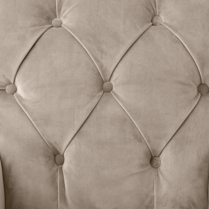 Scaun dining, Atena cu cotiera catifea greige Savona, Dims: W. 63 | D. 65 | H. 90 | SD. 45 | SH. 52 | AH. 64 (CM) [5]