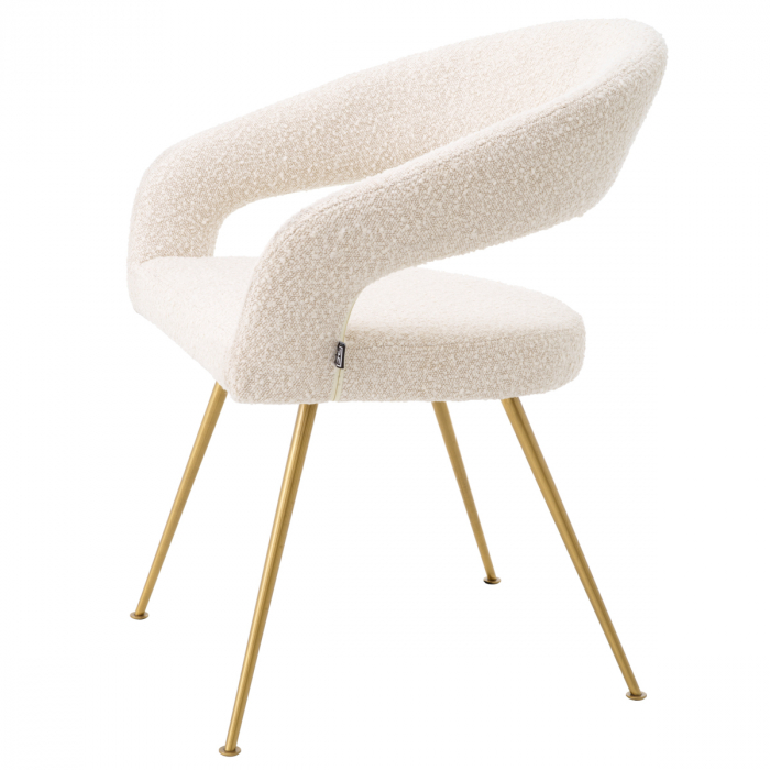 Scaun dining, Bravo bouclé crem [5]