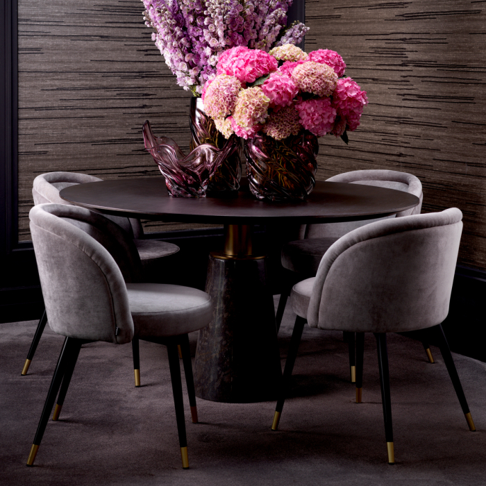 Scaun dining, Chloé clarck gri set de 2, Dims: W. 57.5 | D. 58 | H. 77 | SD. 47 | SH. 49.5 (CM) [2]