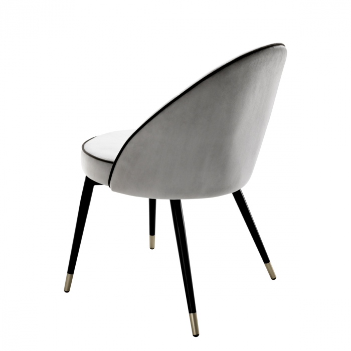 Scaun dining, Cooper Roche set de 2 catifea gri deschis [5]